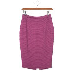 Burberry London Women's Size US2 Fuchsia Pink Parchment Skirt Short Layered Silk